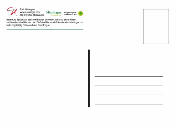 POSTKARTE: Schwäbische Alb-Bahn – Bild 2