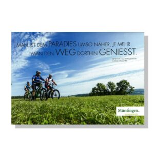 POSTKARTE: Gedankenspruch Paradies