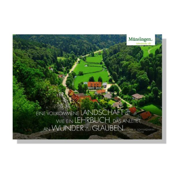 POSTKARTE: Gedankenspruch Landschaft